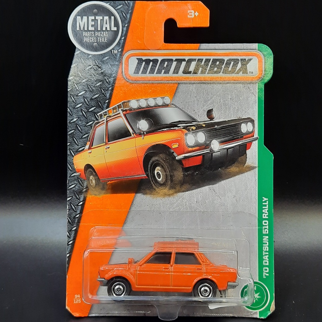 Matchbox 70 Datsun 510 Rally Orange Buble Crack