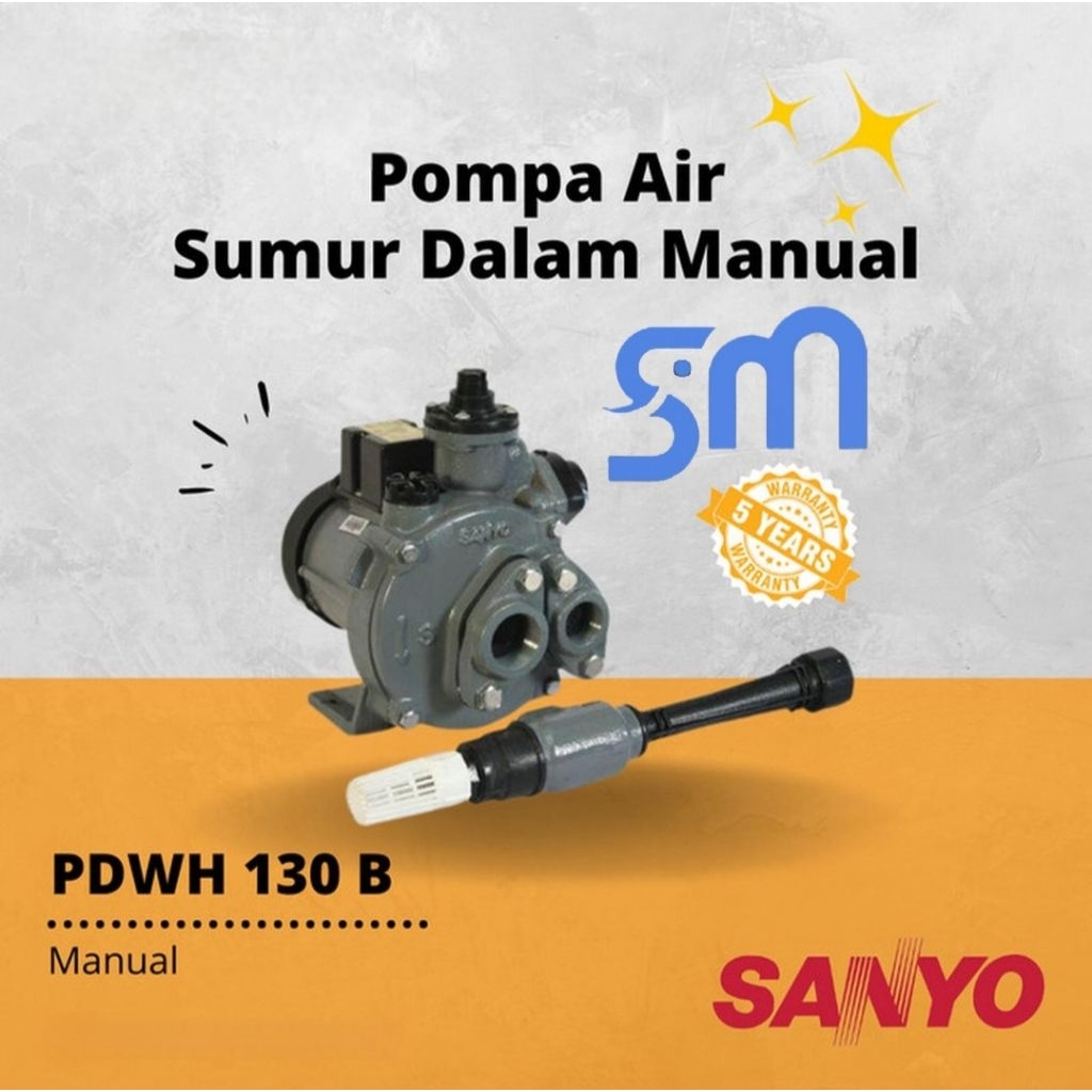 Pompa Air Sanyo PDWH-130B Manual Sumur Dalam non otomatis 130 B