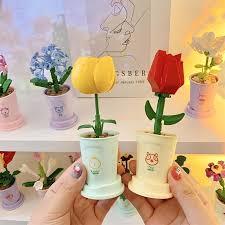 [CUTEGRAM.ID] LEME Partikel Kecil Toys Pot Tanaman Blok Bangunan Mini Bricks Lego Mini Mainan Edukat