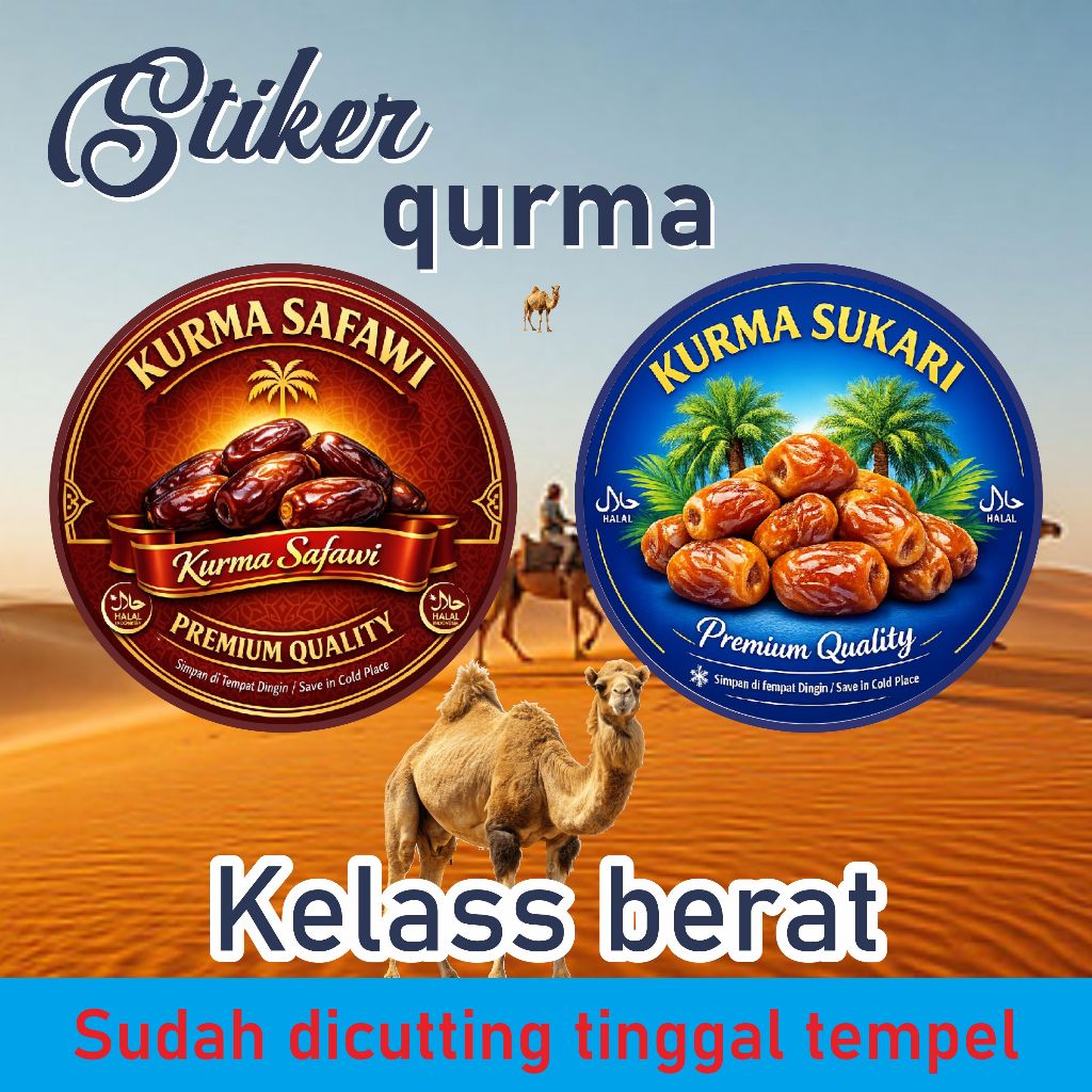 STICKER KURMA AL QASSIM / STICKER KURMA SUKARI / LABEL KURMA / BEST SELLER //STIKER KURMA/RAMADAN/RA