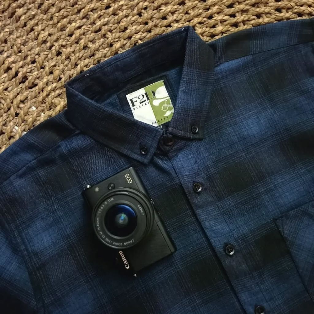 F2D Kemeja Flanel Mocca Navy Premium Best Seller / flanel/hem pria/ flanel pria/ kemeja flanel/ eigh