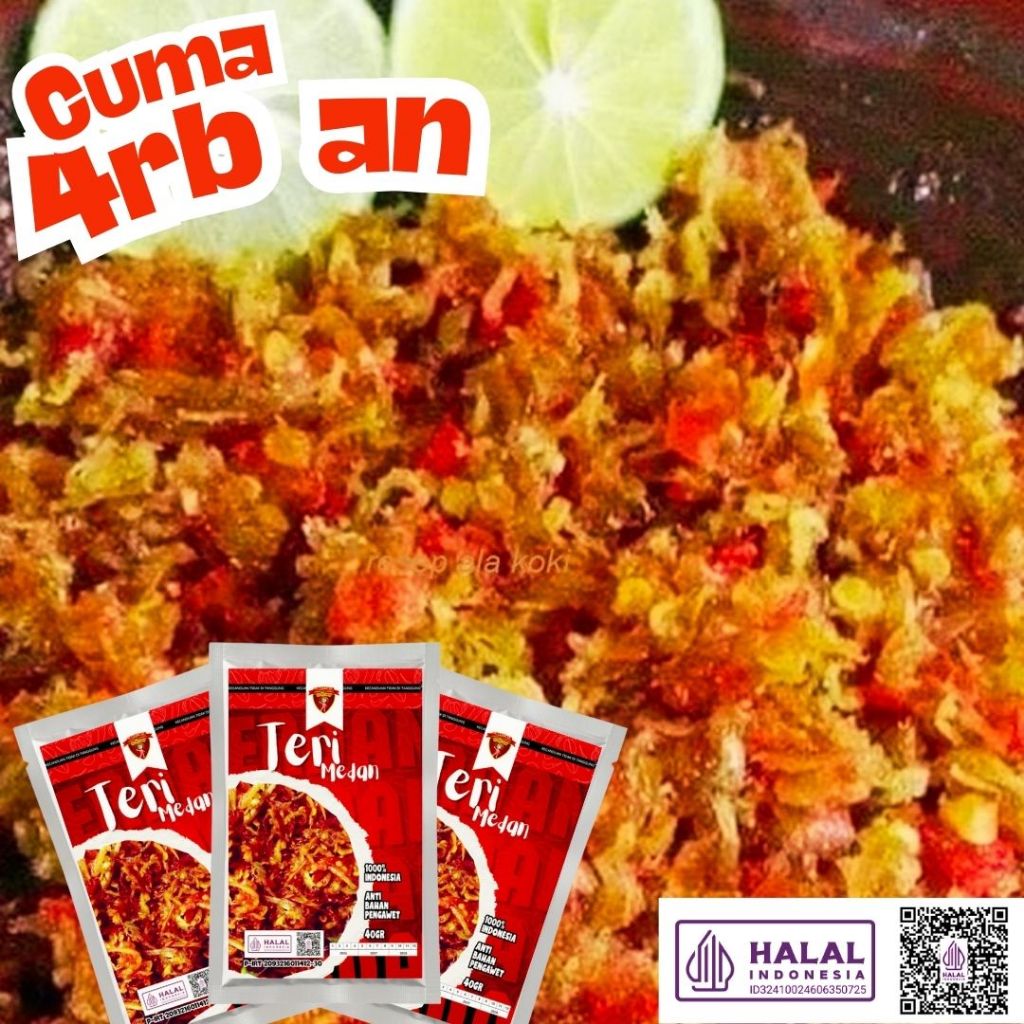 40gr Sambal Teri Medan/ Sambel Teri Medan/ Sambal Teri pedas/ Teri Balado/ Teribolado/ Sambal/ Sambe