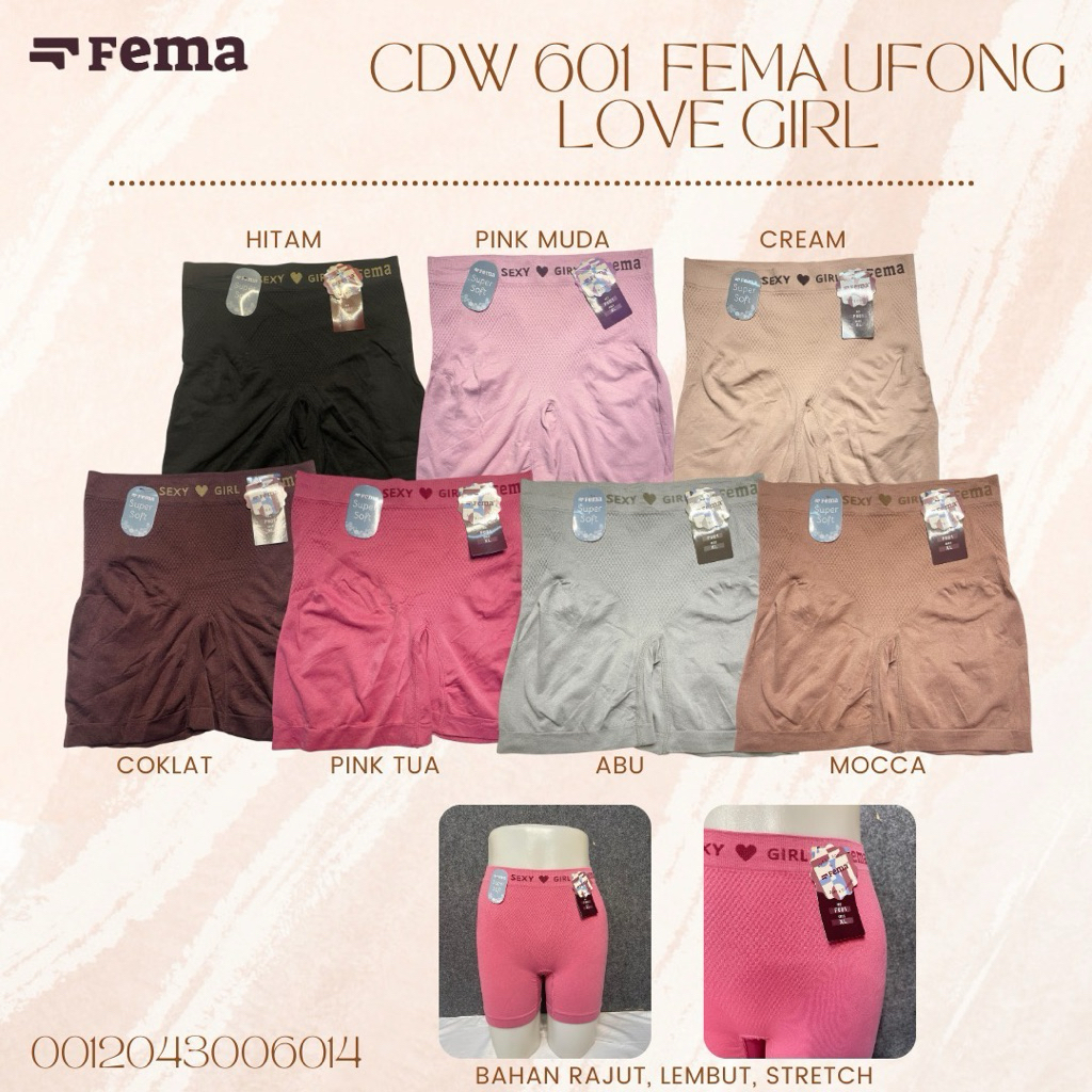 FEMA CD CELANA DALAM SEGI EMPAT WANITA KORSET RAJUT HIGHWAIST