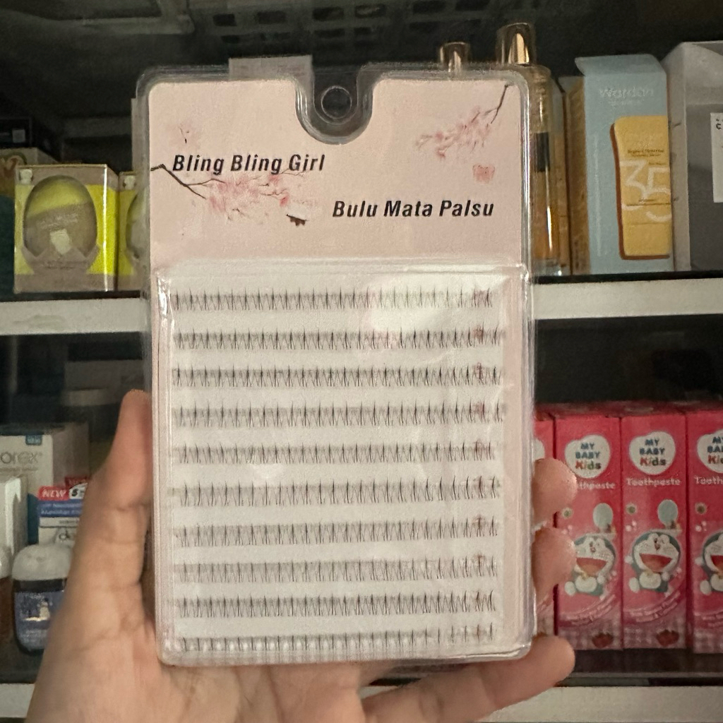 Bling Bling Girl 0.6mm Bulu mata bawah BulumataPalsu 10 Baris Kapasitas Besar