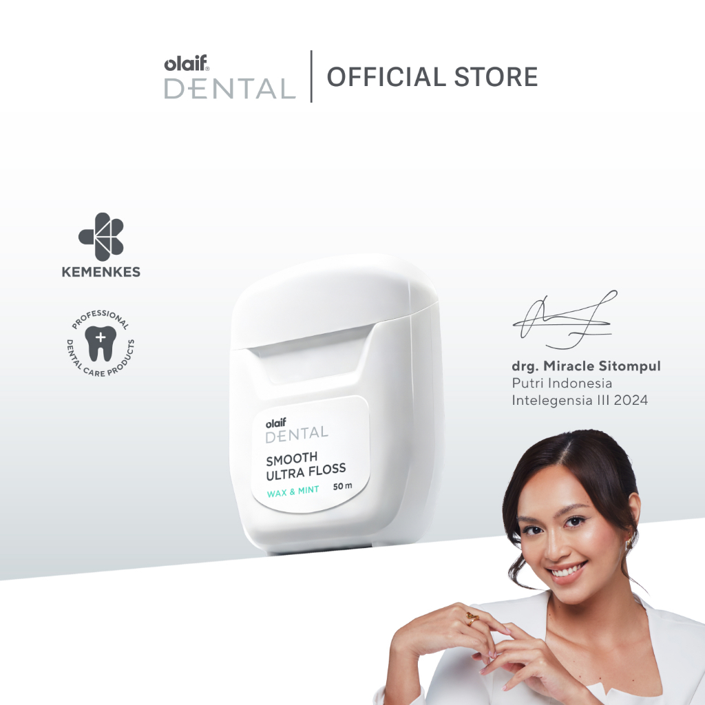 Olaif Dental Smooth Ultra Floss (50m) - Dental Floss / Benang Gigi