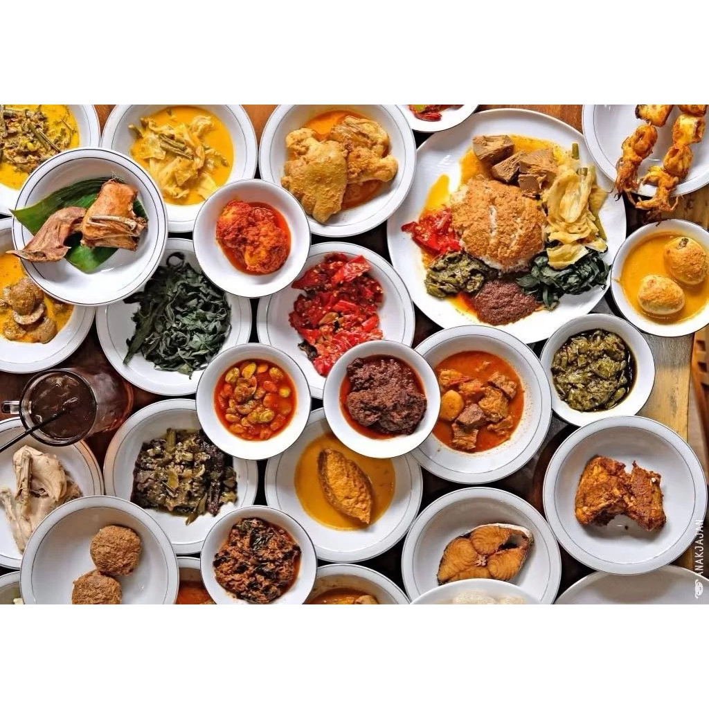 Nasi padang rendang ayam bakar