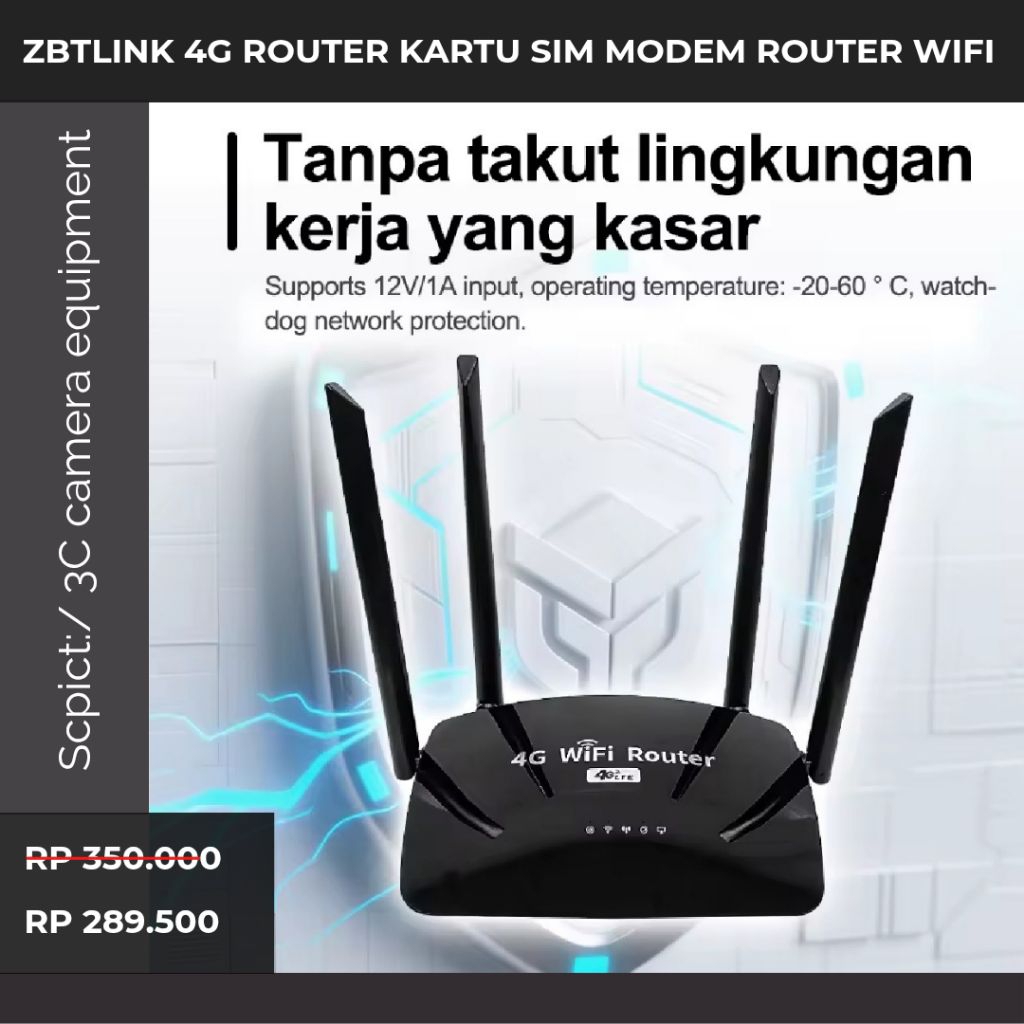 Promo ZBTlink 4G Router Kartu SIM Modem Router WiFi