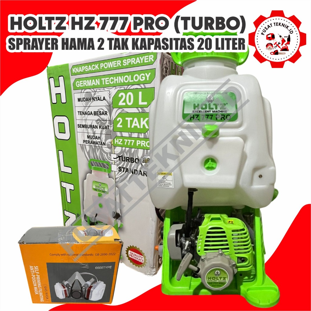 HOLTZ ENGINE SPRAYER HZ 777 PRO TURBO STANDARD 2 TAK HZ777 MESIN SEMPROT HAMA KNAPSACK POWER SPREY