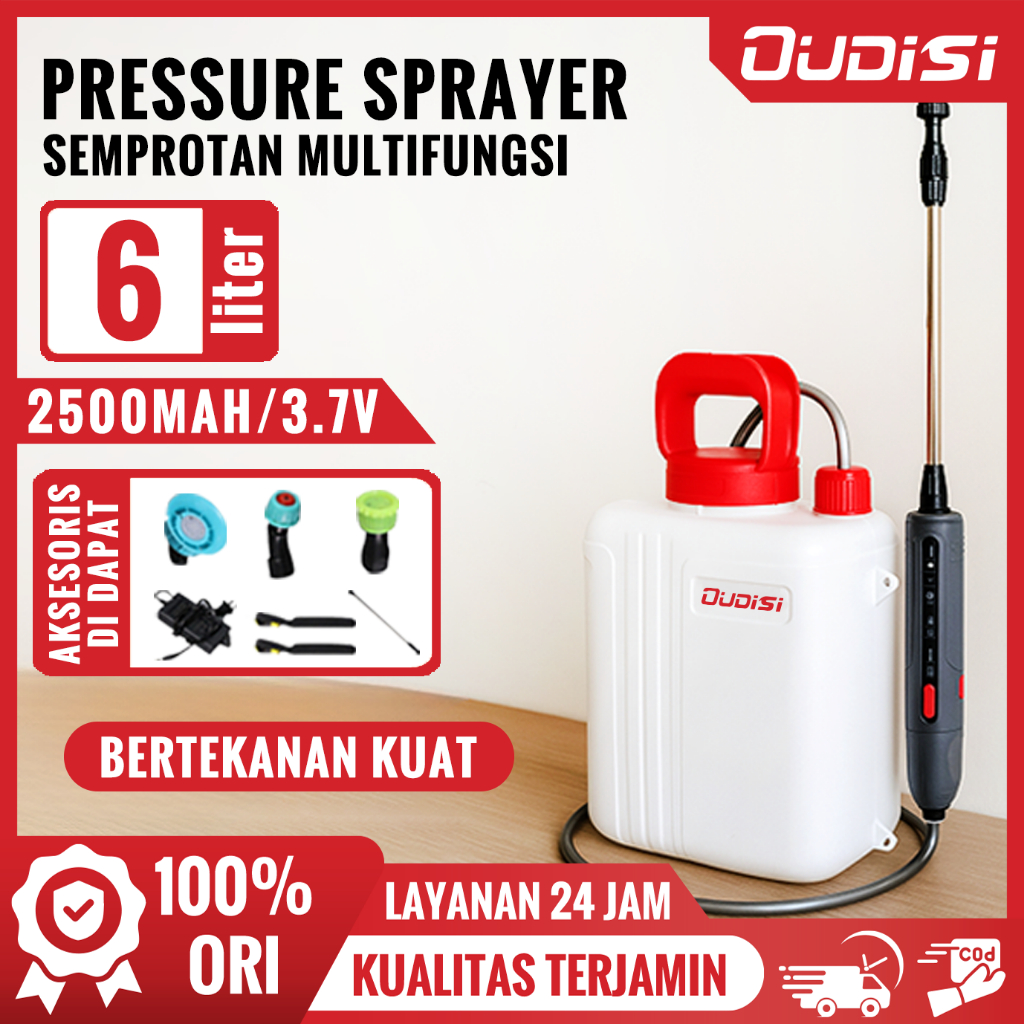 alat penyemprot listrik pertanian 6 liter, alat penyiram rumput hortikultura canggih