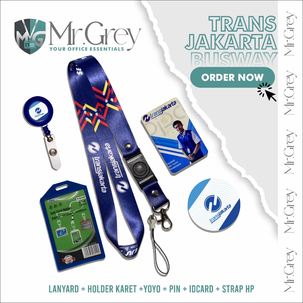 Lanyard TRANSJAKARTA/ Tali idcard TRANSJAKARTA [READY STOCK]