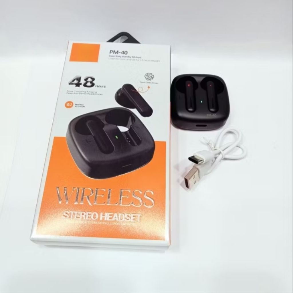 TWS JBL PM-40 Wiraless Stereo Headset Earphones BT V5.3+EDR Tounch Control Design Headset Bass Stere