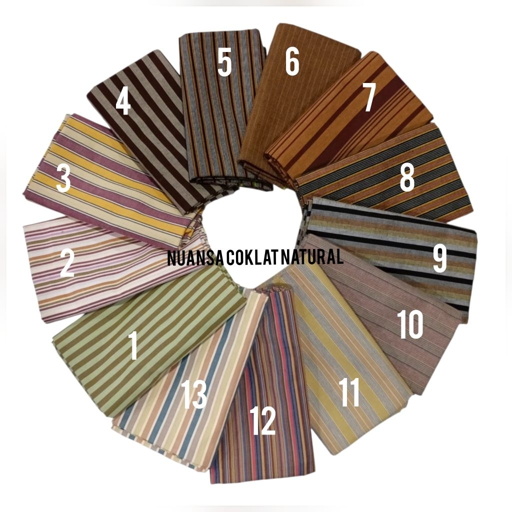 Kain Lurik Garis Prasojo 1x2 m Nuansa Coklat