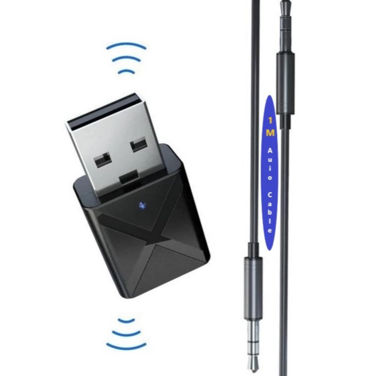 WIRELESS BLUETOOTH 2 in 1 TX RX for AUDIO BLUETOOTH 5 Transmit receive non baterai BLUETOOTH 5