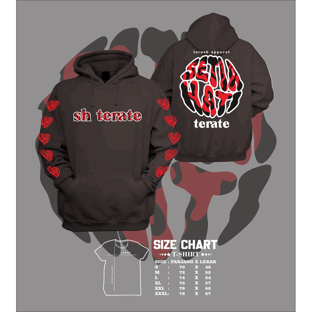 HOODIE SH TERATE FLEECE COTTON 330 GSM TEBAL