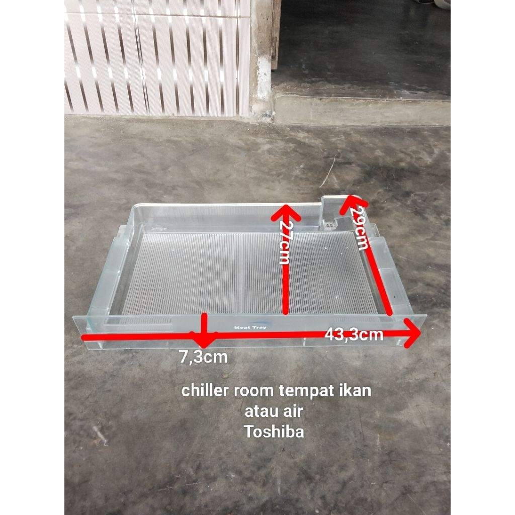 rak kulkas chiller room tadah air toshiba
