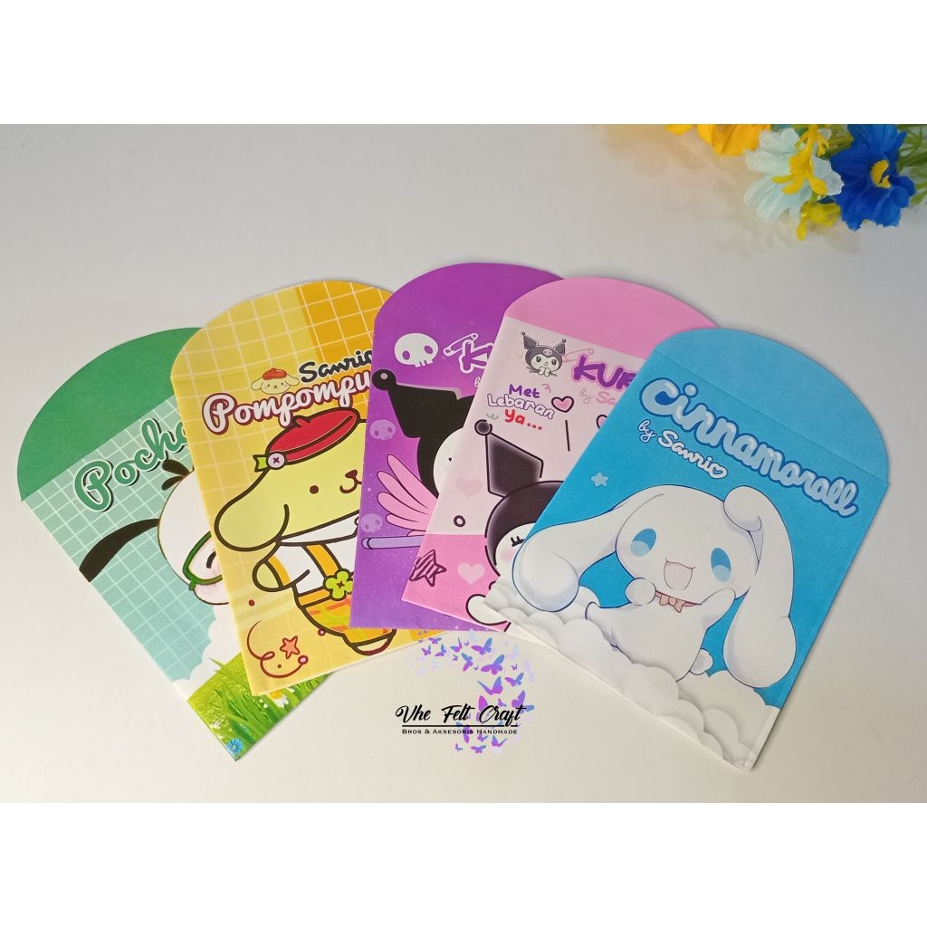 Amplop lebaran motif snack amplop viral amplop lebaran sudah dilem angpau ukuran medium 1 pack isi 1