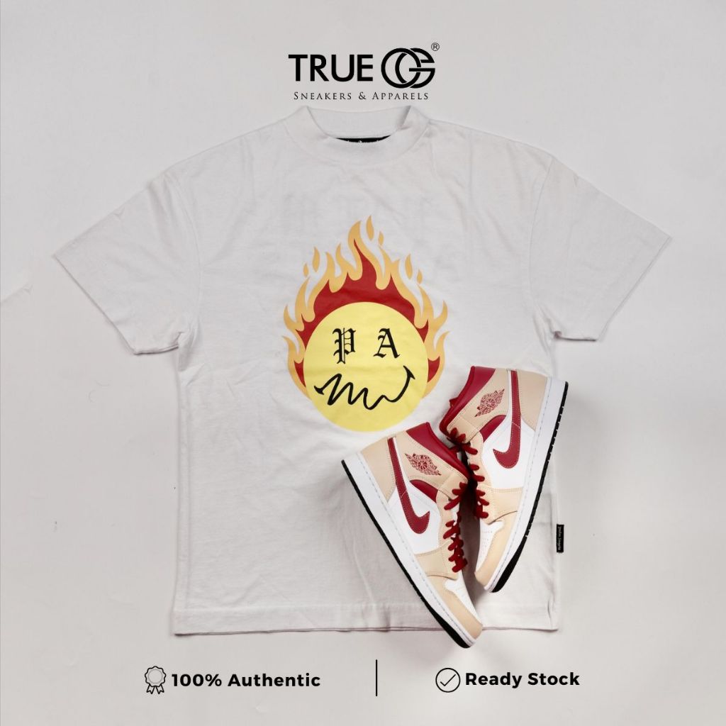 Palm Angels Burning Head T-shirt 100% Original