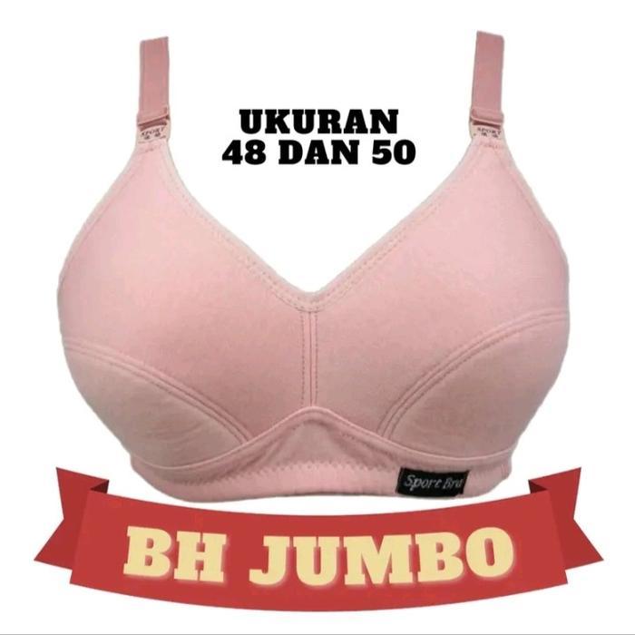 Bra Bh Super jumbo ukuran 48 50 52 54 / bra jumbo/ bra ibu ibu / tanpa busa/ tanpa kawat / sport bra