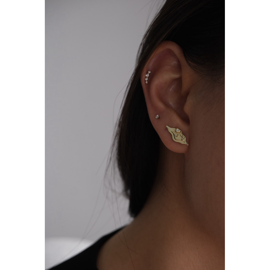 MEGA MENDUNG STUD EARRINGS / ANTING STUD / ANTING MOTIF BATIK MEGA MENDUNG CIREBON / ANTING MEGA MEN