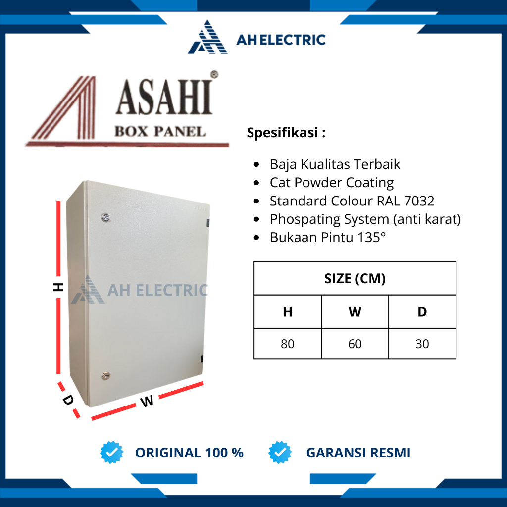 ASAHI Box Panel Indoor 80x60x30 cm / 80 x 60 x 30 cm / 80x60x30 cm / 80 x 60 x 30 cm | Box Panel Lis