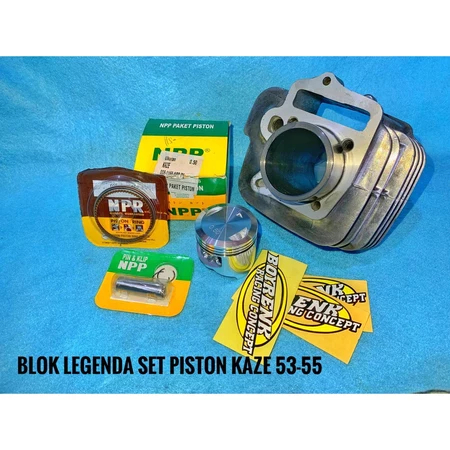 BLOK LEGENDA KFM SUPRA FIT BORE UP PISTON 53 54 55 KAZE 115CC - BOYRENK RACING
