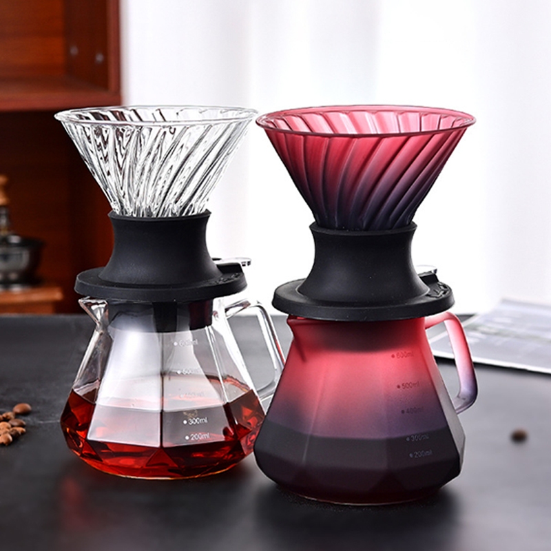Coffee Dripper Kopi v60 - Alat Kopi v60 Dripper Set Cangkir Filter Pintar - V60 Drip Pour Over Boros