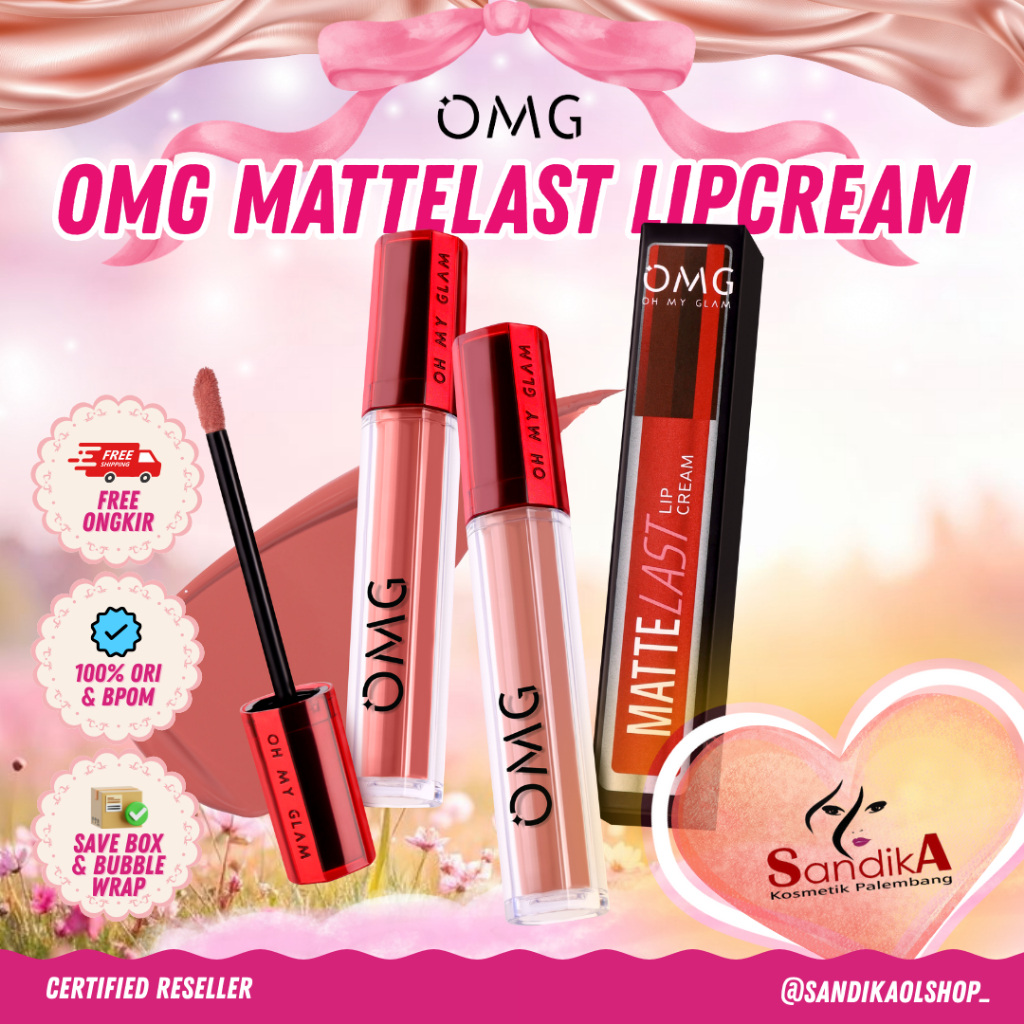 OMG Oh My Glam Mattelast Lip Cream 12H Tahan Lama