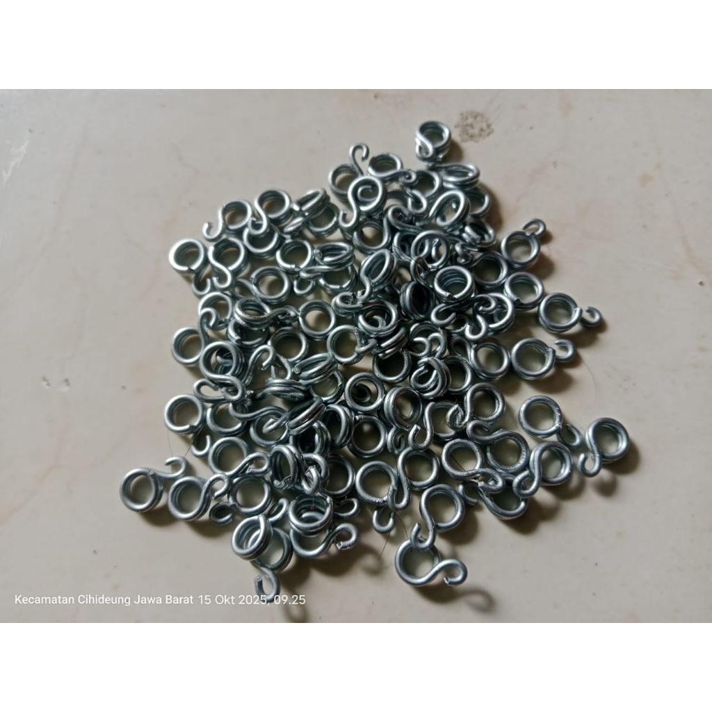 100 pcs ring 8 kawat uk 1,2 ml bahan untuk bikin jerat gantung racik burung koreo