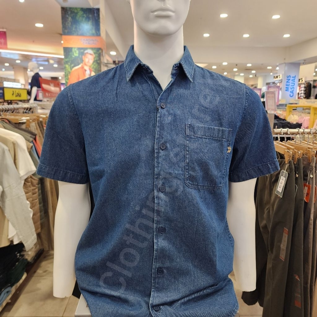 BOMBBOOGIE ORIGINAL kemeja pria lengan pendek denim 22967B2ML