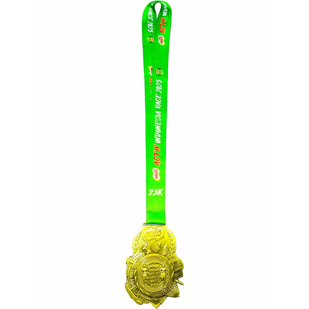 Medali Finisher Running Event Lari Milo Active Indonesia Race 2025 - 2,5K