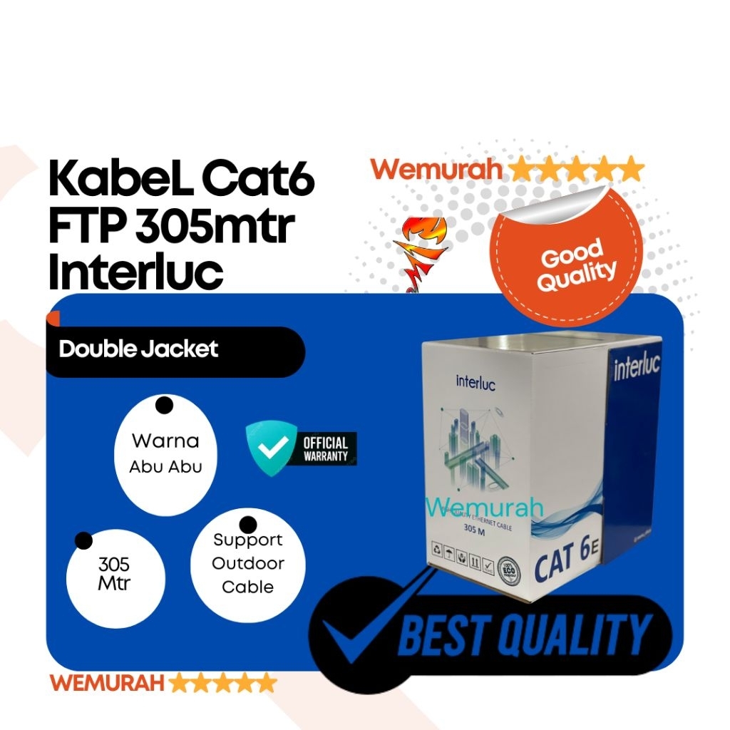 Kabel Lan FTP Cat6 Outdoor - Kabel Lan Jaringan - Kabel lan Cctv
