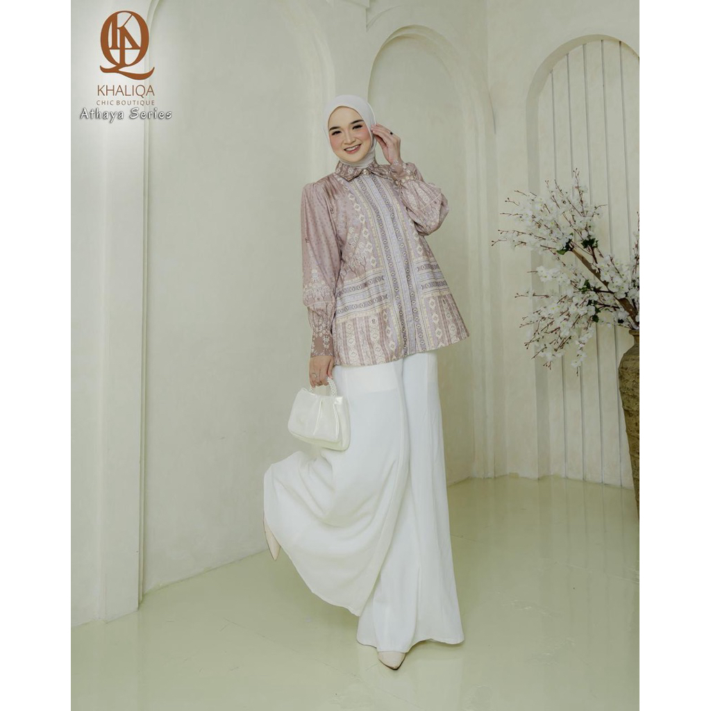 Atasan Athaya Blouse allsize fit to ld 114cm//atasan motif print wanita//kemeja atasan daily