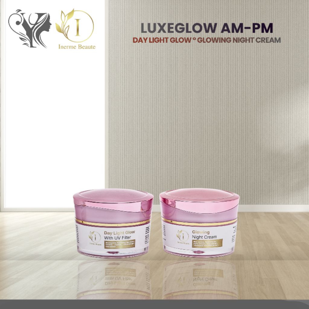 Bundling LuxeGlow AM-PM Inerme Beaute - Set Skincare Siang & Malam