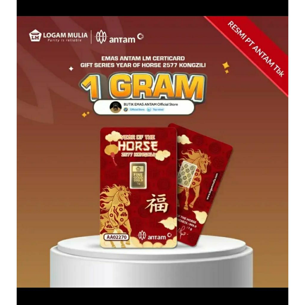 Antam imlek 2026 AsheraGold Lotus Archi Paper Gold Edition LM WB Logam Mulia Emas Asli Mini Gold Tha