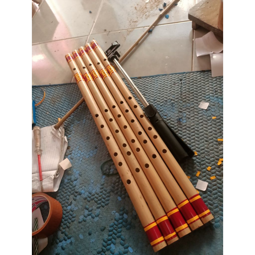 suling bambu nada D bass