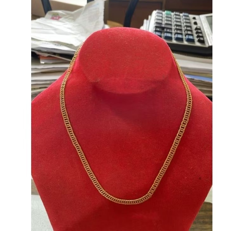 Kalung gold - desain model rantai papan - emas 24k (LM) - emas 99,99 - 10 gr - yuk di