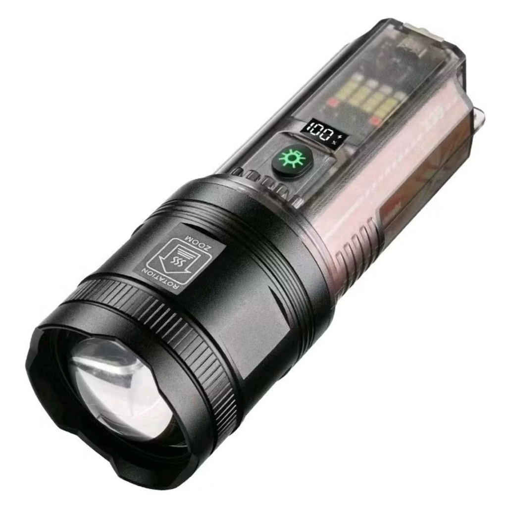 SENTER LED ZOOM JARAK JAUH X39 - SUPER TERANG 60 WATT-7 MODE CAHAYA - POWERBANK