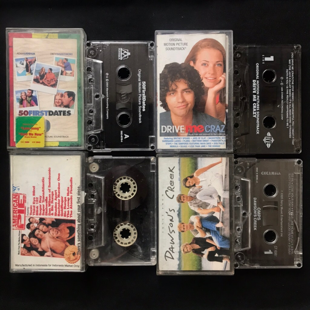 Kaset Ost 50 First Dates, Ost Drive Me Crazy, Ost American Pie & Ost Dawnsons Creek (sepaket)