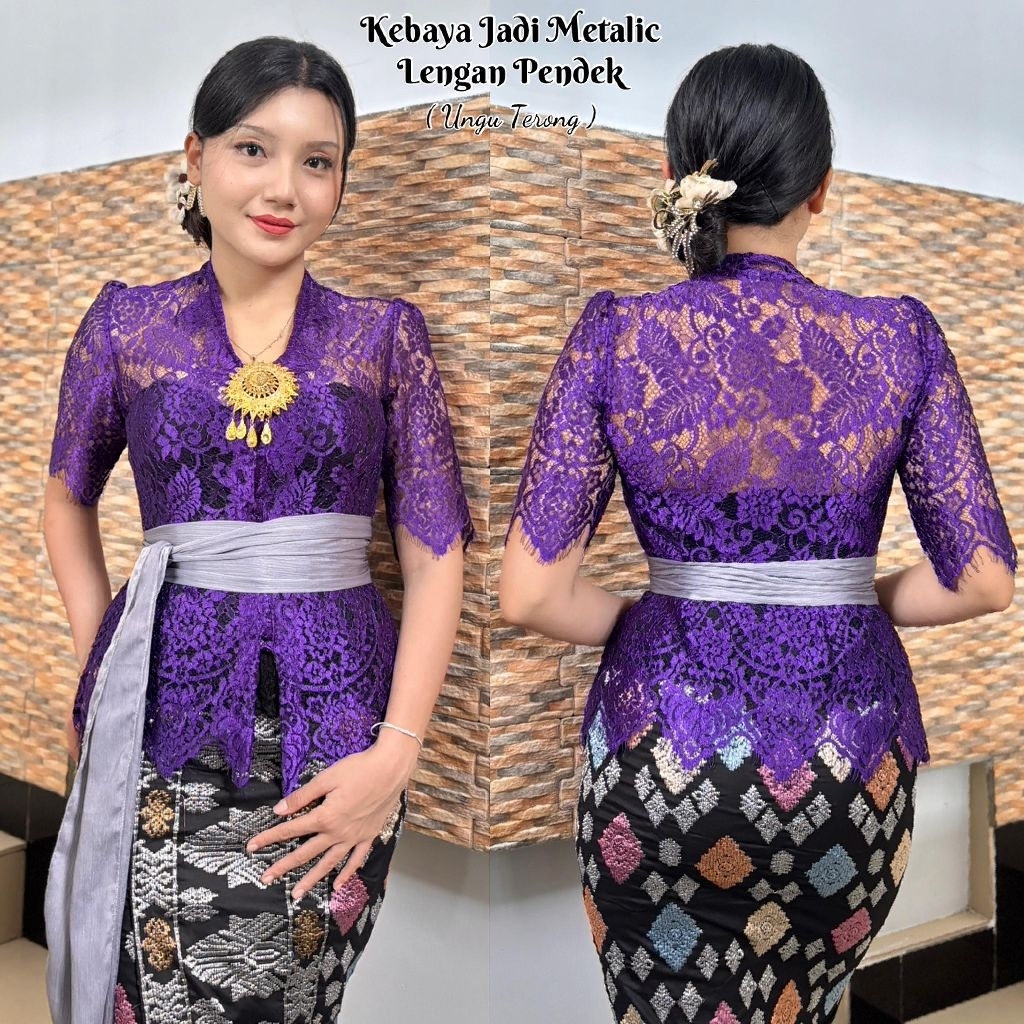 (Kebaya saja) - kebaya bali jadi SEMIFRANCE METALIK PRADA PREMIUM atasan baju // KEBAYA WISUDA