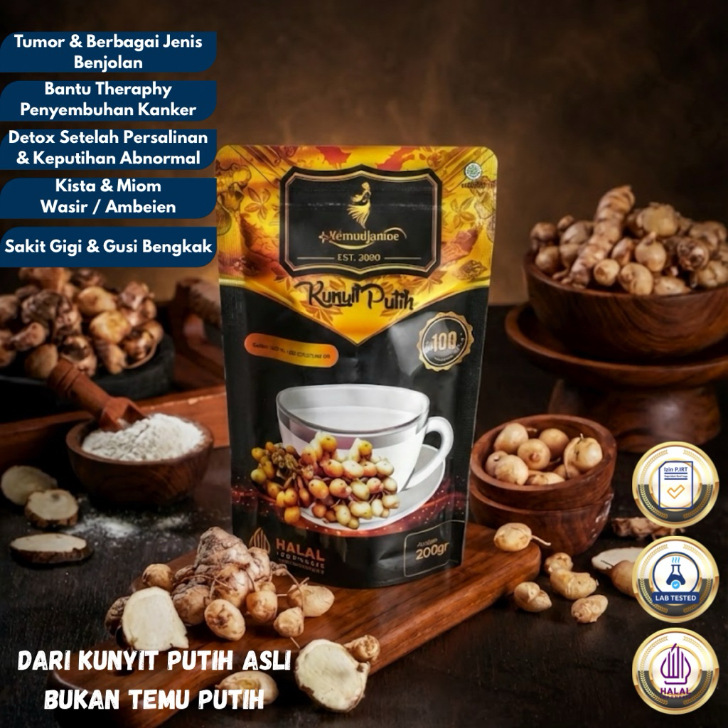 Kunyit Putih Herbal untuk Kista / Mioum / Kanker / Tumor / Benjolan / Wasir / Keputihan/ Sakit Gigi/