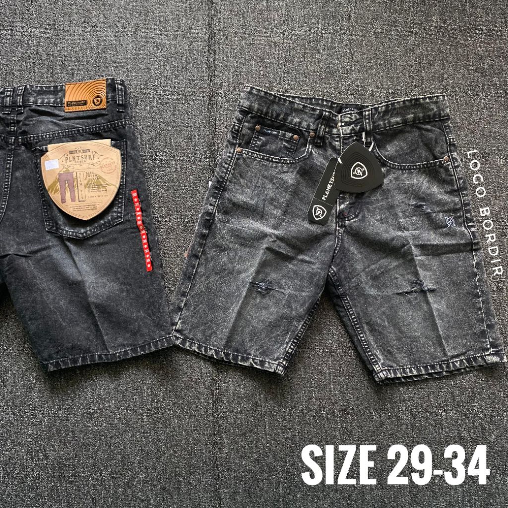 Celan Jeans Pendek Cowok Planet Surf Kualitas Premium