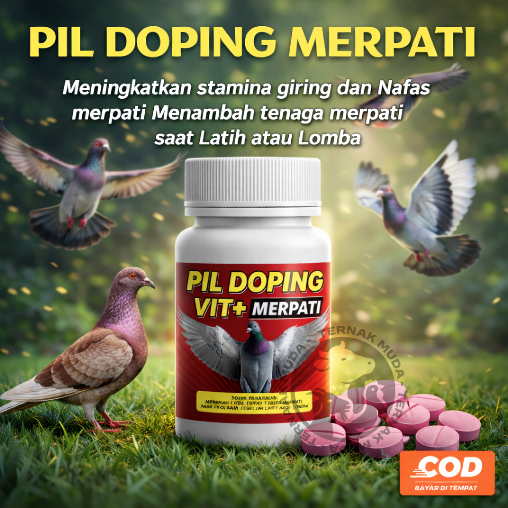 PIL DOPING VIT + UNTUK MERPATI, DOPING STAMINA Pil Doping Merpati VIT+ Stamina Terbang Merpati Balap