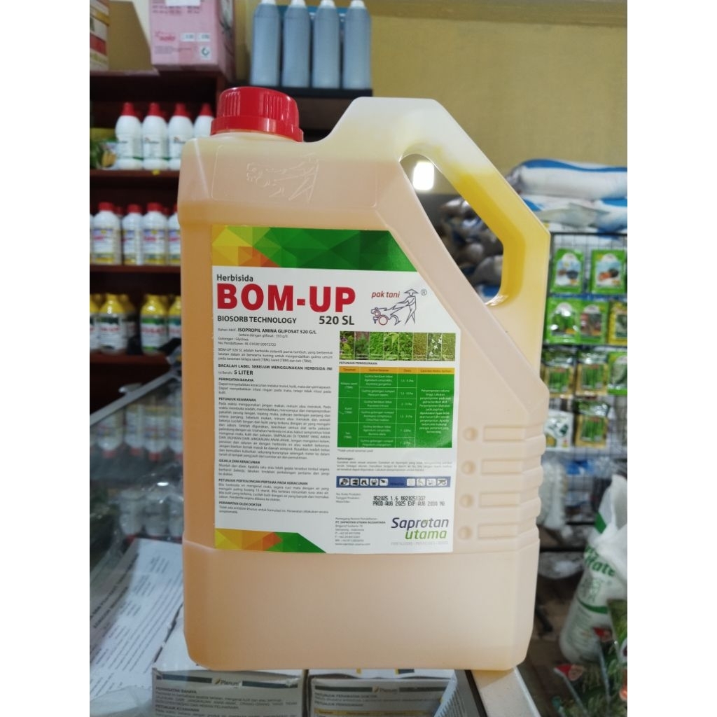 Herbisida Bom Up 520 SL 5 Liter - Sistemik, Non-selektif, Tahan Hujan