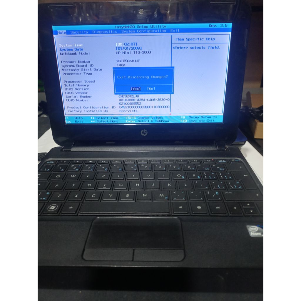 Laptop/Notebook HP Mini 110 Minus