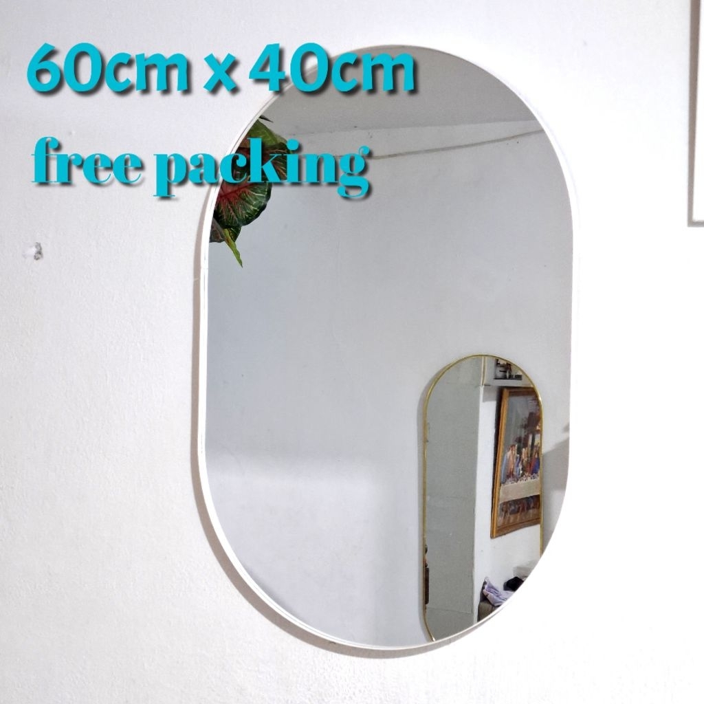 Cermin oval full body cermin kamar cermin aesthetic