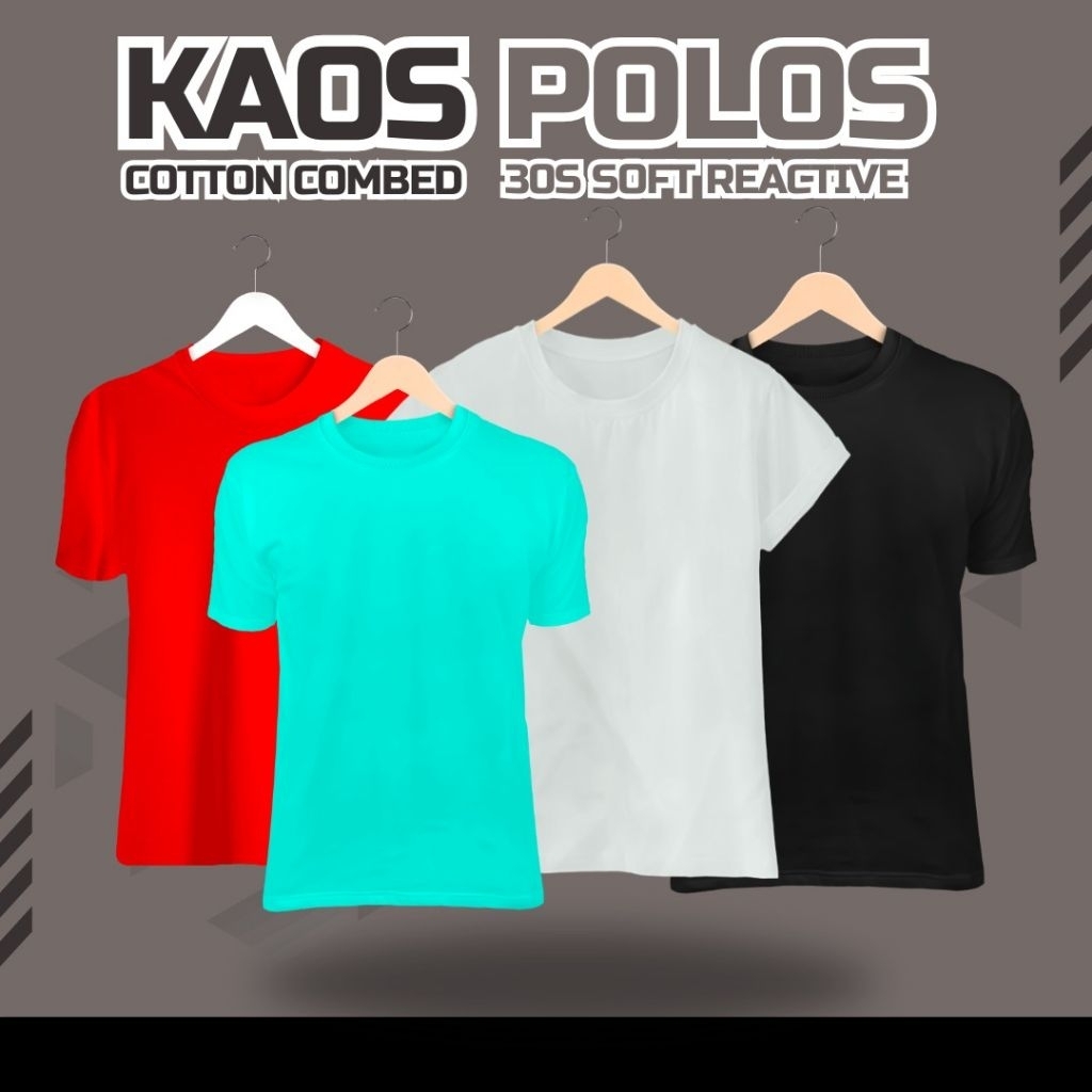 Kaos Polos Lengan Pendek Cotton Combed 30s Knitto Textile