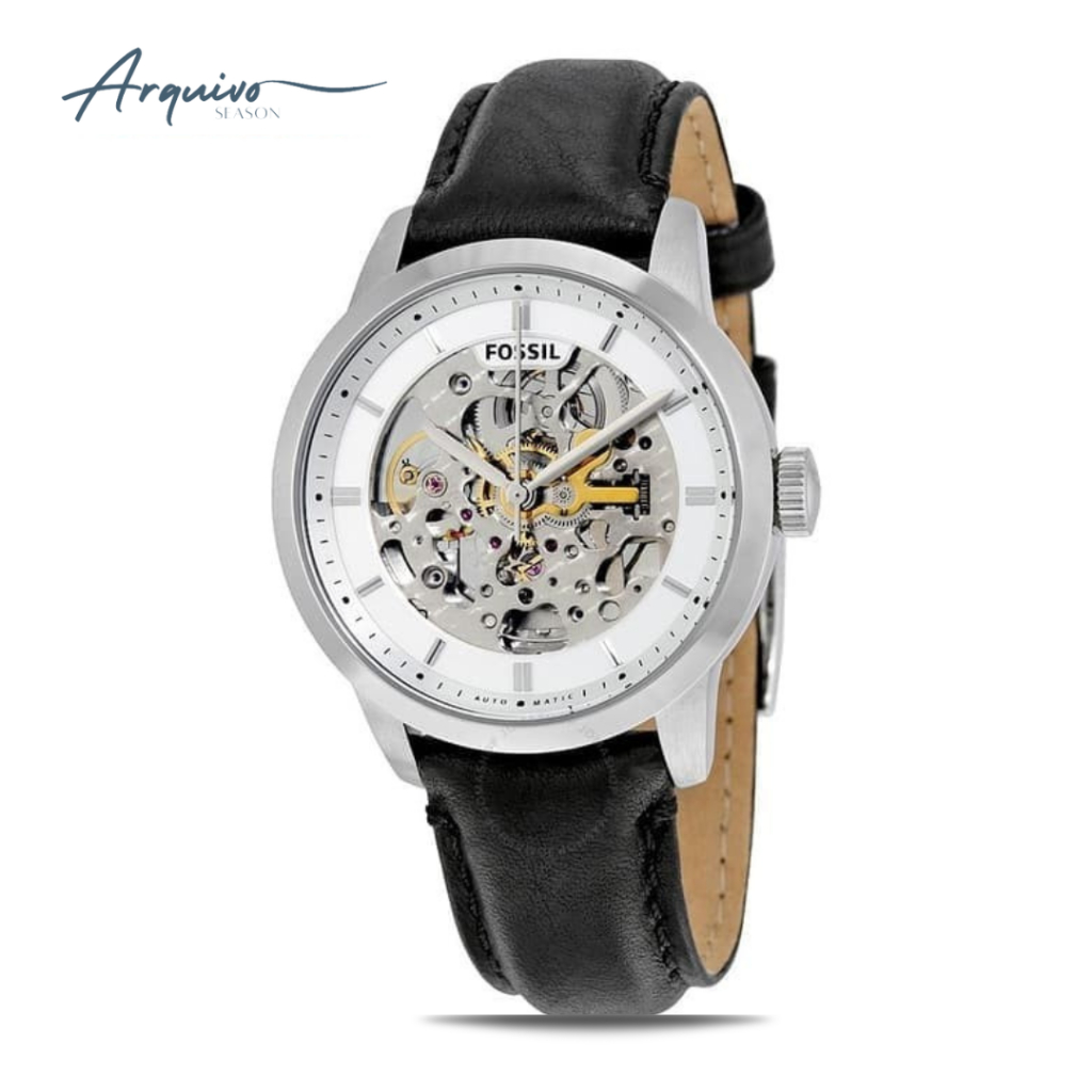 Jam Tangan Fossil Townsman Automatic Pria Kulit Black Casual Original ME3085