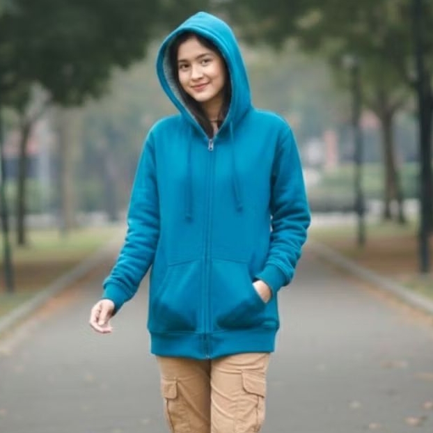 Hoodie Zipper Uniqlo Shepa size L fit XL(second)