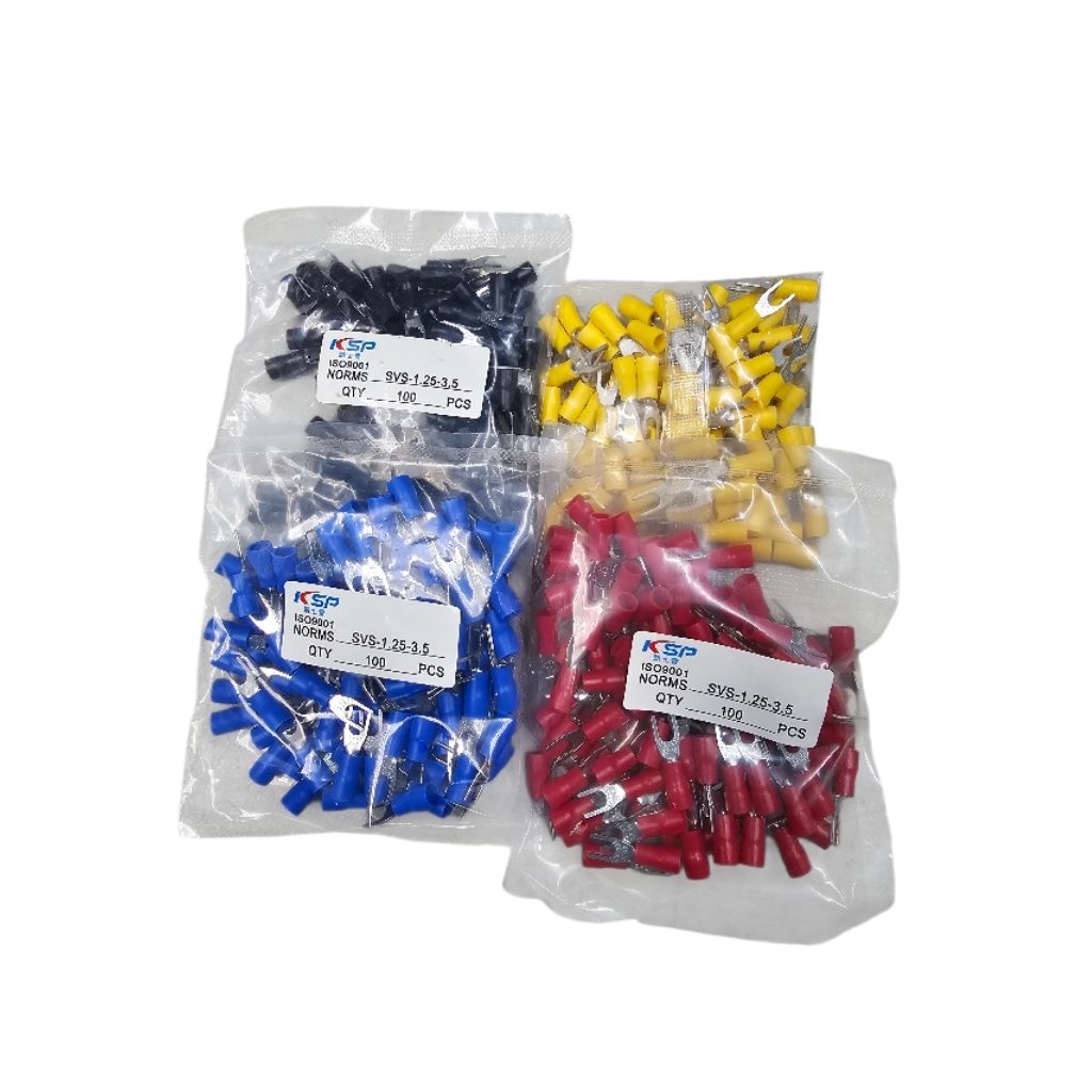 skun Y 1.25-3,5 harga 1pak isi 100pcs/skun kabel 1.5mm skun Y 1.5mm