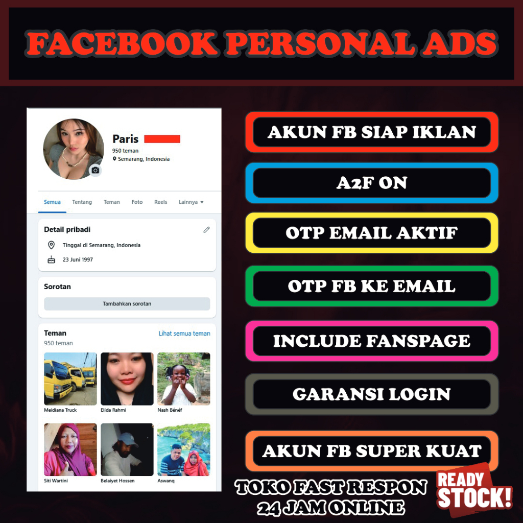 FBADS Personal Rawatan Lolos Tinjauan + A2F ON + OTP Email Outlook Aktif